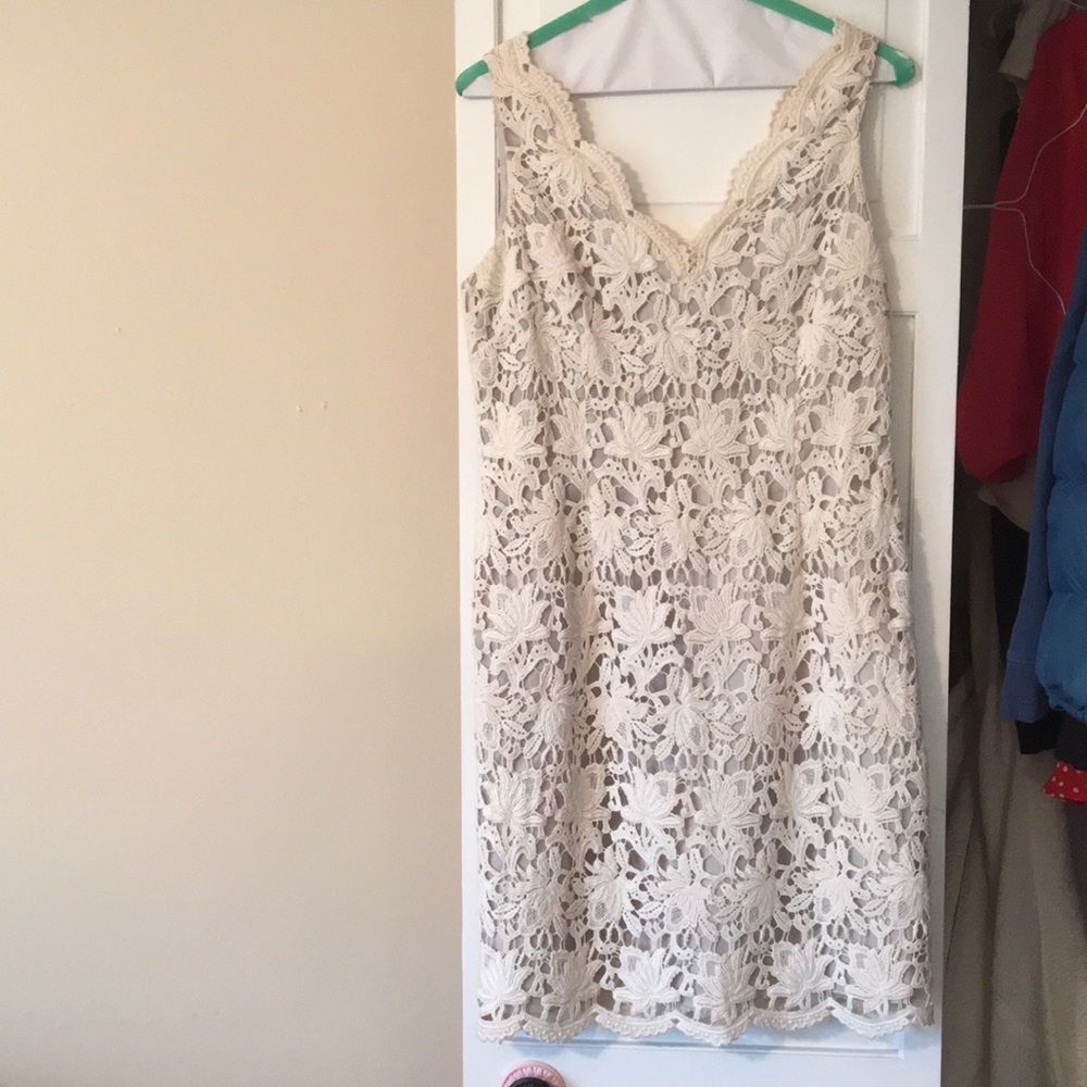 Ann Taylor white eyelet dress